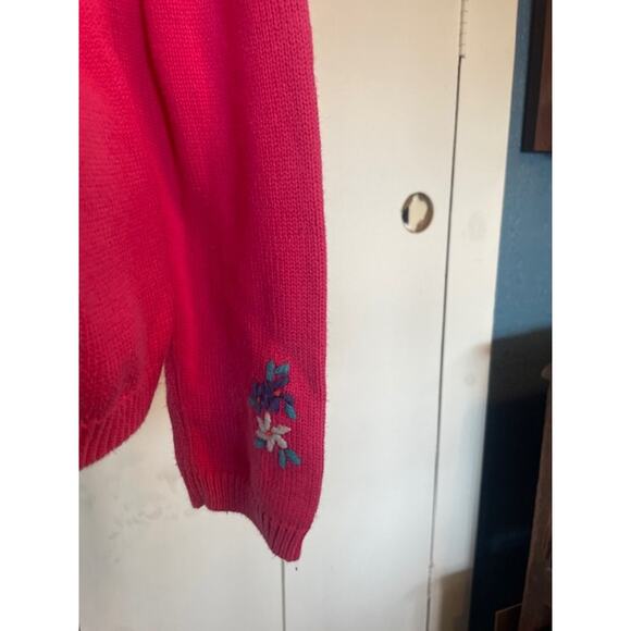 Northern Reflections Women Size Medium Full Zip Pink Sweater w/ Hood 100% Cotton - Picture 2 of 5